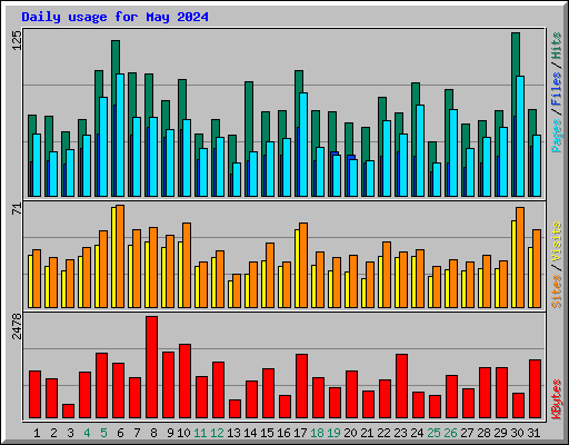 Daily usage for May 2024