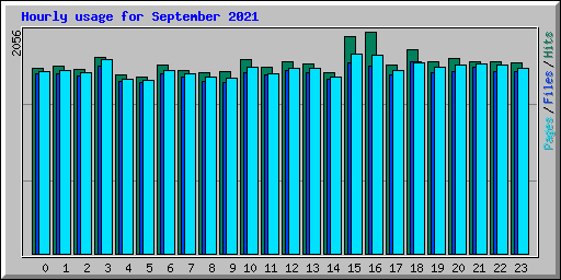 Hourly usage for September 2021