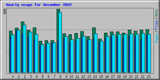 Hourly usage for December 2022