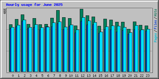 Hourly usage for June 2025